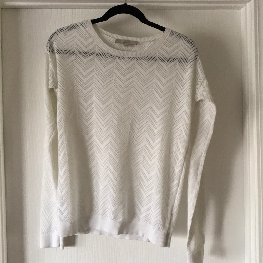 Ann Taylor aloft summer sweater eyelet GUC medium